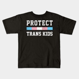 Protect Trans Kids - Trans Flag Design Kids T-Shirt